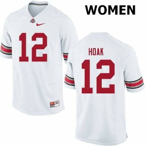 Women's Ohio State Buckeyes #12 Gunnar Hoak White Nike NCAA College Football Jersey Official QAI7644EF